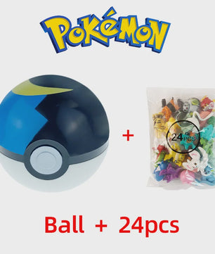 Set van 24 Pokemon Figuren - Diverse Stijlen, 2-3cm - Pikachu, Pokeball & Meer - Leuk Cadeau
