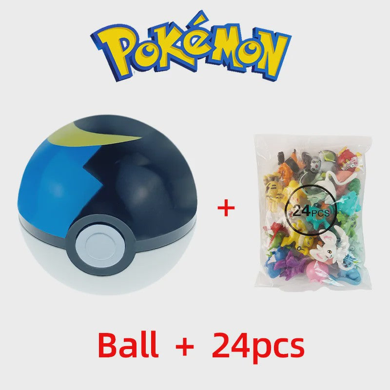 Set van 24 Pokemon Figuren - Diverse Stijlen, 2-3cm - Pikachu, Pokeball & Meer - Leuk Cadeau