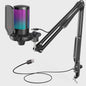 FIFINE A6T Gaming USB Microfoon Set met Arm Stand, RGB & Mute Functie