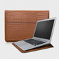 Luxe Croco Leren Laptop Sleeve & Stand voor MacBook Air/Pro 13-16 Inch