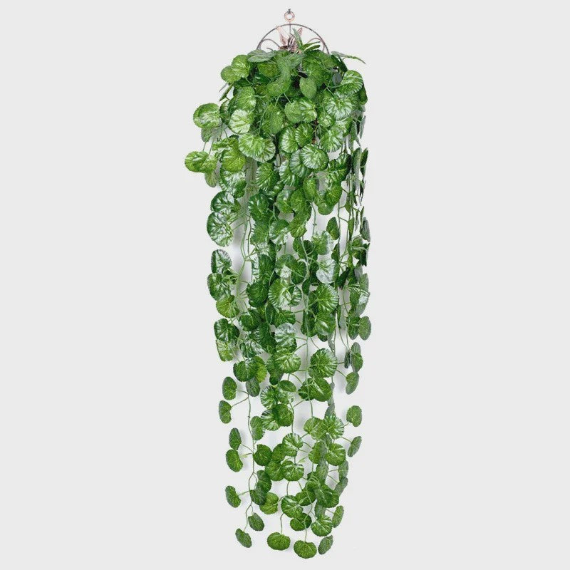 90cm Kunstplant Hangplant Klimop Pothos Begonia Druivenblad - Decoratieve Muurdecoratie