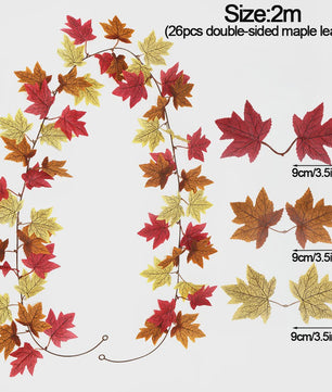 Herfst Slinger met Maple Bladeren - Kunstblad Slinger voor Thanksgiving, Halloween & Feestdecoratie