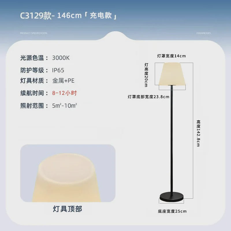 Nordic Minimalistische Staande Lamp met Solar Energie - Sfeervolle Verlichting voor Woonkamer & Slaapkamer