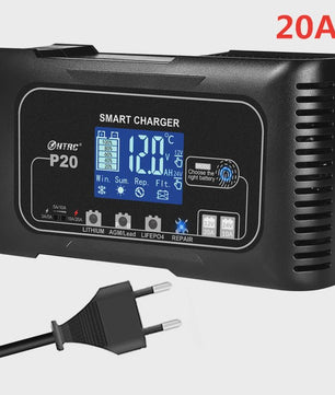 HTRC Slimme Acculader 12V/24V - Automatisch Laden & Reparatie voor Auto, Motor, LiFePO4, AGM