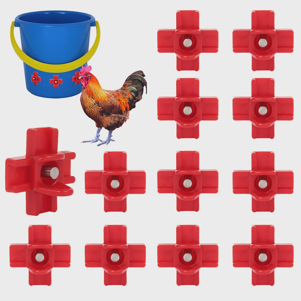 12x Automatische Kippen Drinkbakjes met Nippel - Kippen, Quails en Vogels