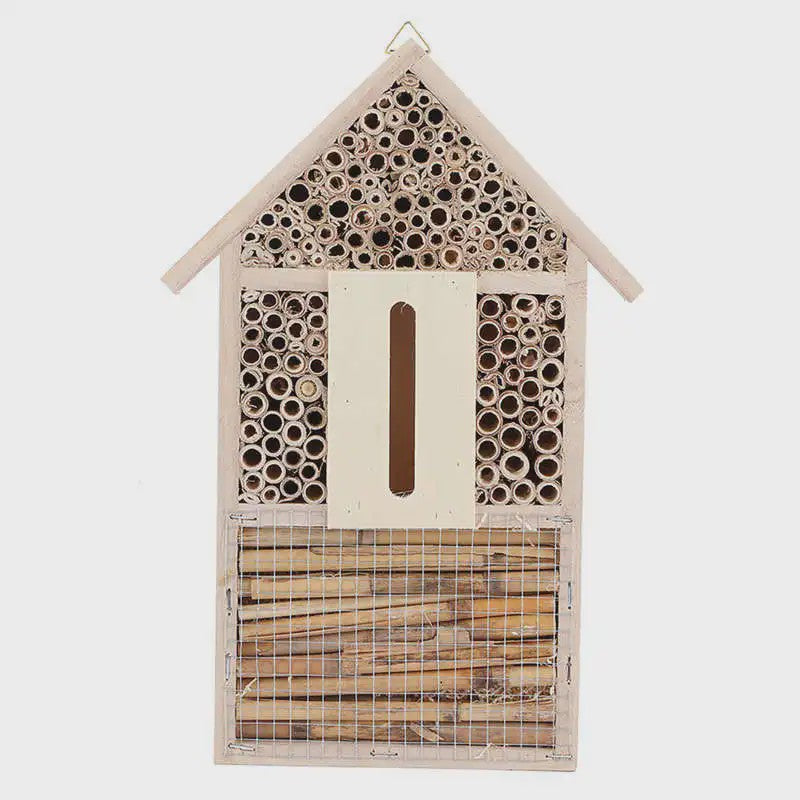Houten Insectenhotel en Bijenhotel voor Tuin - Decoratief Buitenverblijf