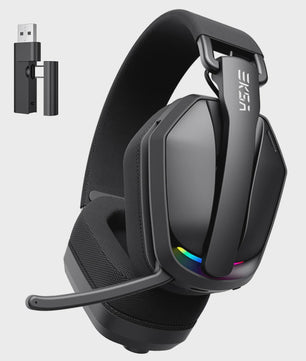 EKSA G19 BT Gaming Headset: Draadloos 2.4GHz/Bluetooth, Lichtgewicht, Opvouwbaar, Met Microfoon voor PC/PS5/Xbox