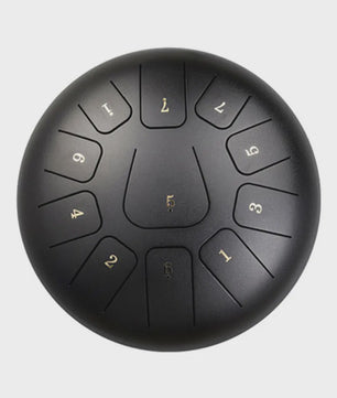10 Inch Steel Tongue Drum met 11 Tonen - Inclusief Mallet, Vingerbeschermers en Draagtas