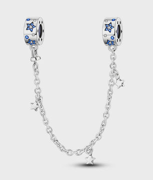 925 Sterling Zilveren Veiligheidsketting Bedel voor Armbanden - Maan, Ster, Vlinder, Hart