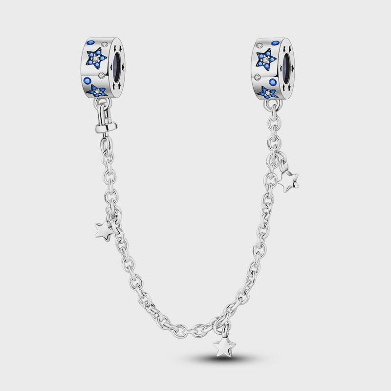 925 Sterling Zilveren Veiligheidsketting Bedel voor Armbanden - Maan, Ster, Vlinder, Hart
