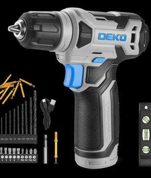 DEKO 8V Draadloze Boormachine Set met 42 Delige Accessoires