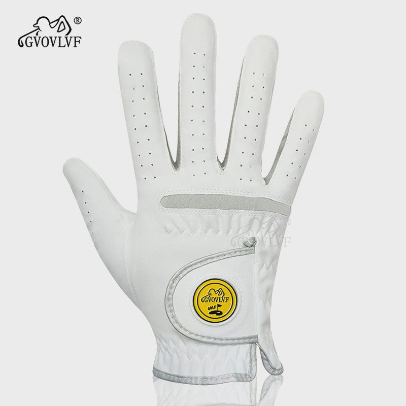 Heren Golfhandschoen: Zacht Microvezel, Ademend & Comfortabel met Magnetische Marker