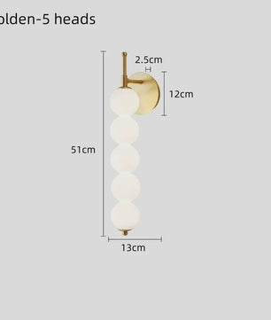 Moderne Scandinavische Wandlamp met Glazen Bollen - Sfeervolle Verlichting voor Slaapkamer, Corridor en Woonkamer