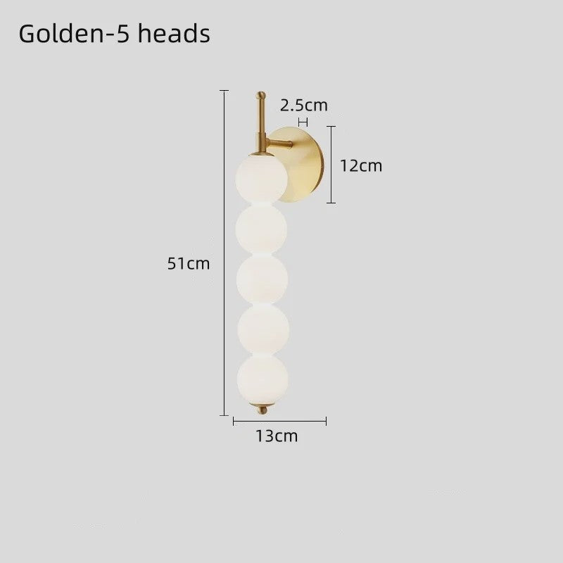 Moderne Scandinavische Wandlamp met Glazen Bollen - Sfeervolle Verlichting voor Slaapkamer, Corridor en Woonkamer