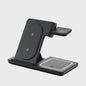 3-in-1 Opvouwbare Draadloze Oplader Stand voor Samsung Telefoon, Horloge & Earbuds - Snel Laden