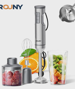 Krachtige 1200W Handmixer - 4-in-1 RVS Staafmixer met Hakker, Garde & Maatbeker