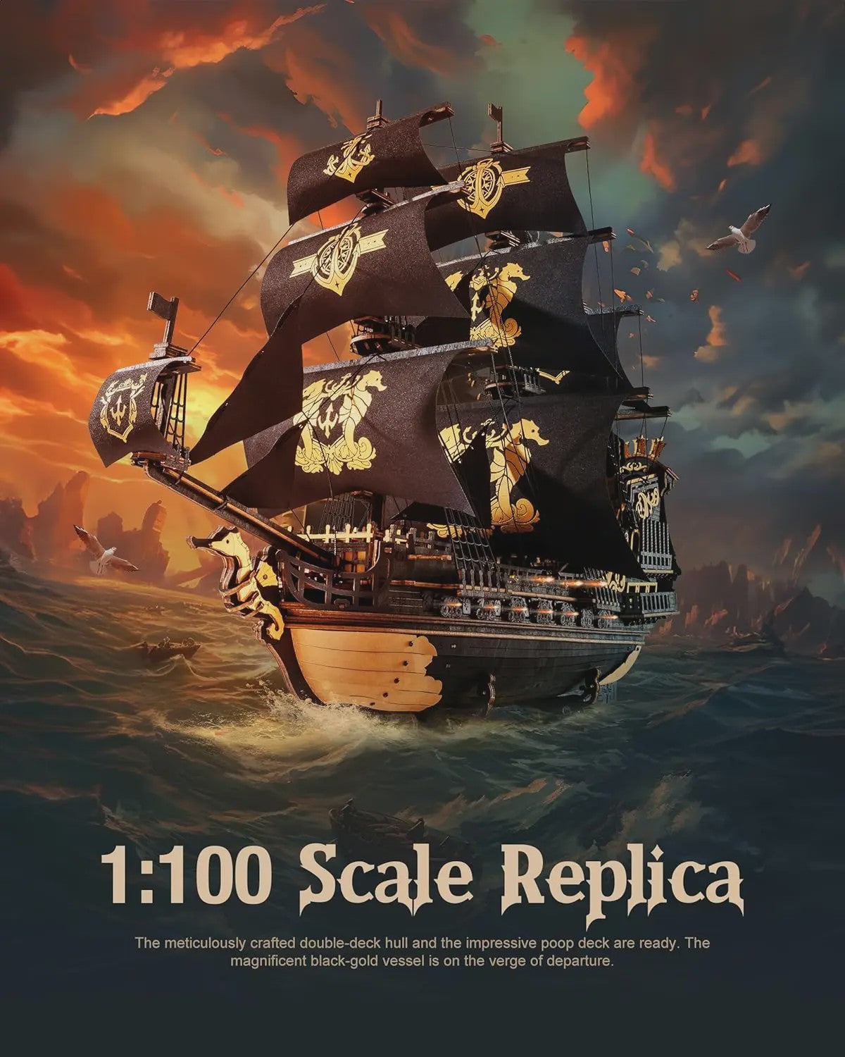 Robotime ROKR Houten 3D Puzzel Model Schepen - Zeeparel Barque
