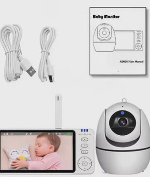 5 Inch Video Babyfoon met Camera, Temperatuursensor, Nachtmodus en Tweeweg Audio