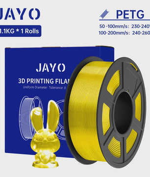 JAYO PETG 3D Printer Filament - 1.75mm Clear, 1.1kg, Hoge Taaiheid, Net Gewikkeld