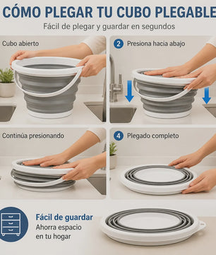 Opvouwbare Emmer 10L - Draagbaar, Multifunctioneel voor Auto, Huis, Camping & Tuin
