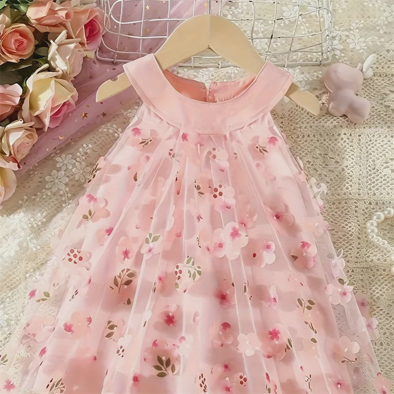 Roze Bloemen Jurk Baby Meisje Zomer - Mouwloos & Lieflijk