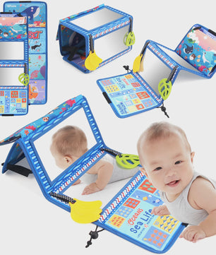 Interactief Baby Stoffen Boek met Spiegel - Educatief Montessori Speelgoed
