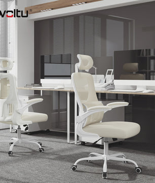 Ergonomische Bureaustoel Mesh met Hoofdsteun en Kantelfunctie - Comfortabel Werken