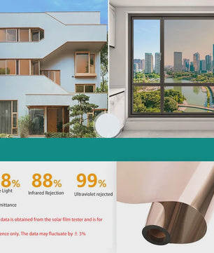Privacy Raamfolie Spiegel Effect - Zonwerend, Warmte- en UV-bescherming