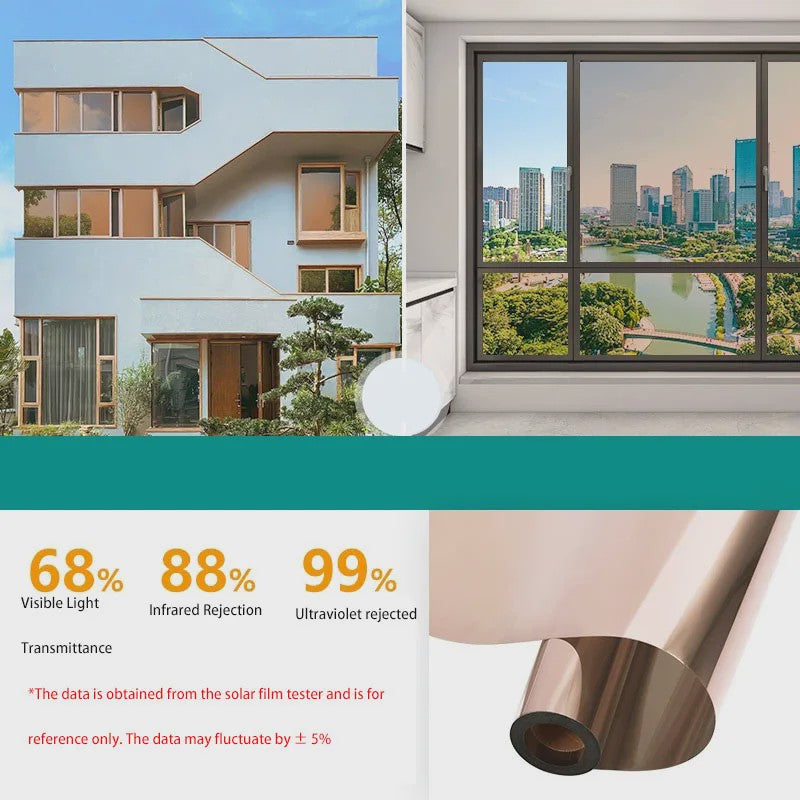 Privacy Raamfolie Spiegel Effect - Zonwerend, Warmte- en UV-bescherming