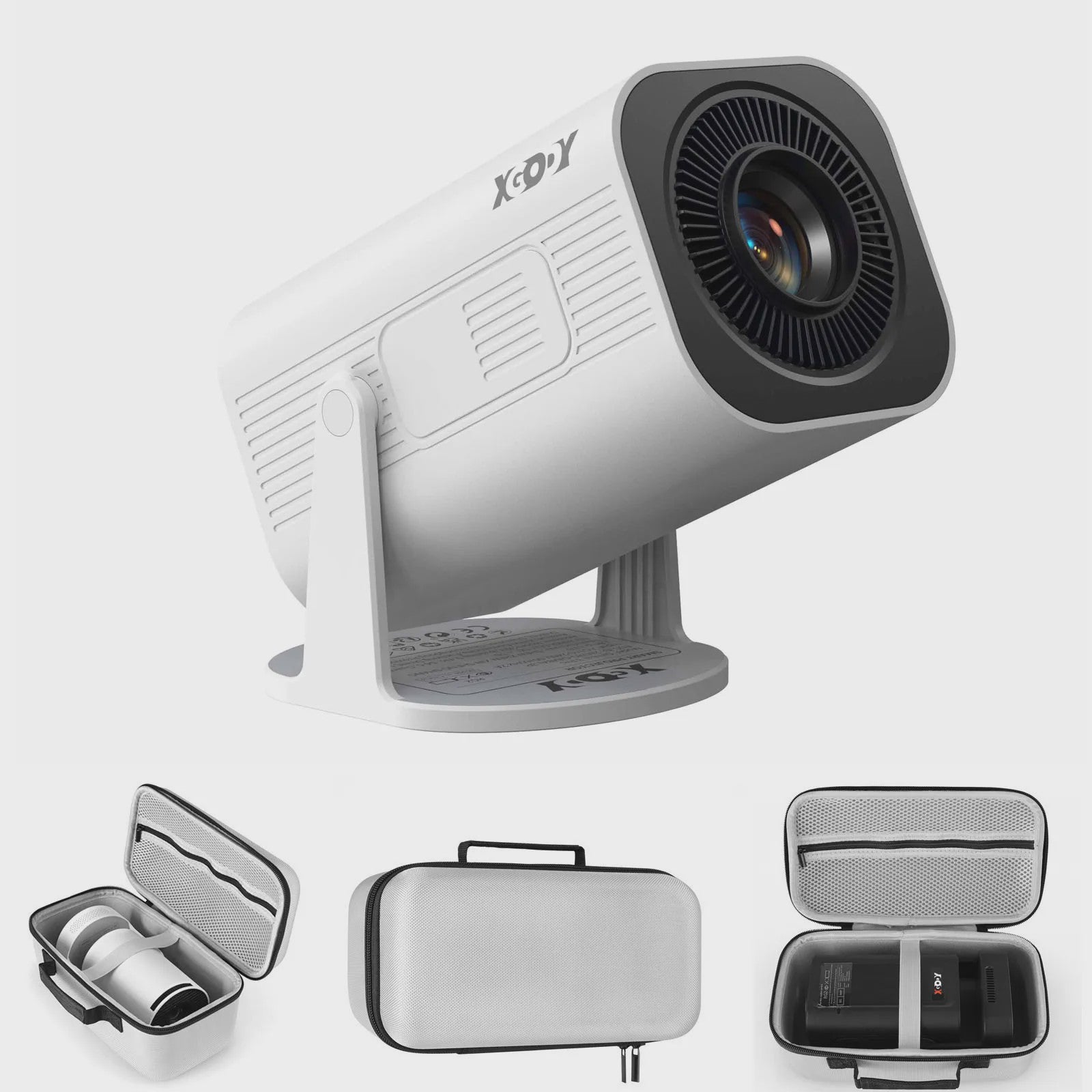 XGODY 4K Mini Projector: Android 11, 12000 Lumens, Dual WiFi6 & Bluetooth 5.4