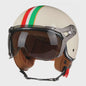 Retro Open Face Motorhelm 3/4 Vintage Chopper Scooter Helm - DOT Goedgekeurd
