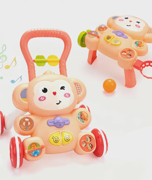 Multifunctionele Loopwagen met Muziek en Tekenbord voor Baby's (12M+)