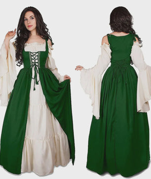 Middeleeuwse Jurk Dames - Vintage Ierse Kostuum voor Cosplay, Feest & Dans