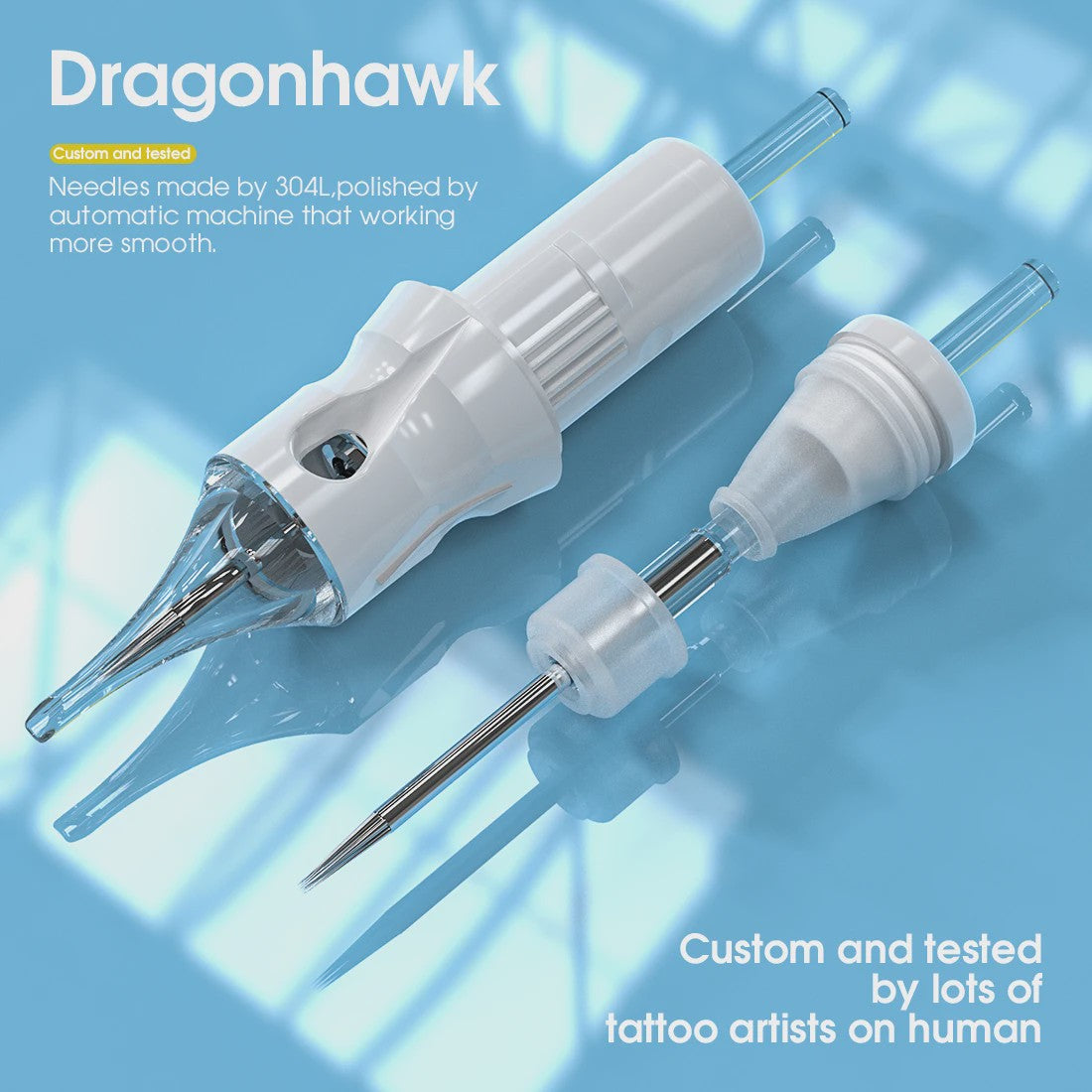 Dragonhawk A1 Draadloze Tattoopen Kit - Dual Modes, 1600mAh Batterij, 3.5mm Slag