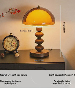 Vintage Boog Plafondlamp Oranje Acryl Kap - Verstelbare Leeslamp