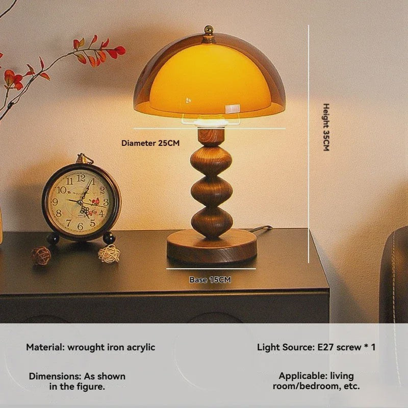 Vintage Boog Plafondlamp Oranje Acryl Kap - Verstelbare Leeslamp