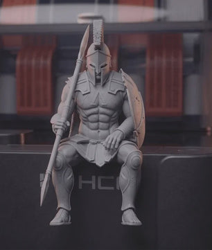 Spartaanse Krijger Zittende Figuur - 3D Geprint Decoratiebeeldje