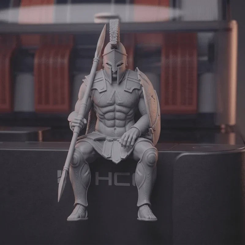 Spartaanse Krijger Zittende Figuur - 3D Geprint Decoratiebeeldje