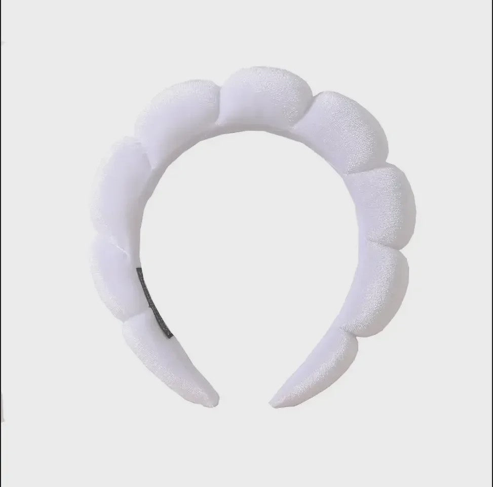 Cosmetische Puffy Hoofdband en Polsbandjes Set - Microfiber voor Gezichtswas & Make-up
