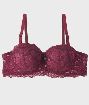 Luxe Kanten Push-Up BH met Beugel - Half Cup & Push-Up Effect voor Kleine Borsten (A/B Cup)