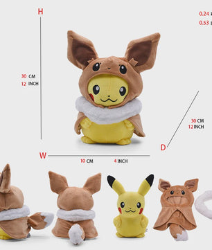 Pikachu, Eevee & Lucario Cosplay Pluche Speelgoed - 20-30CM Collectible Knuffel