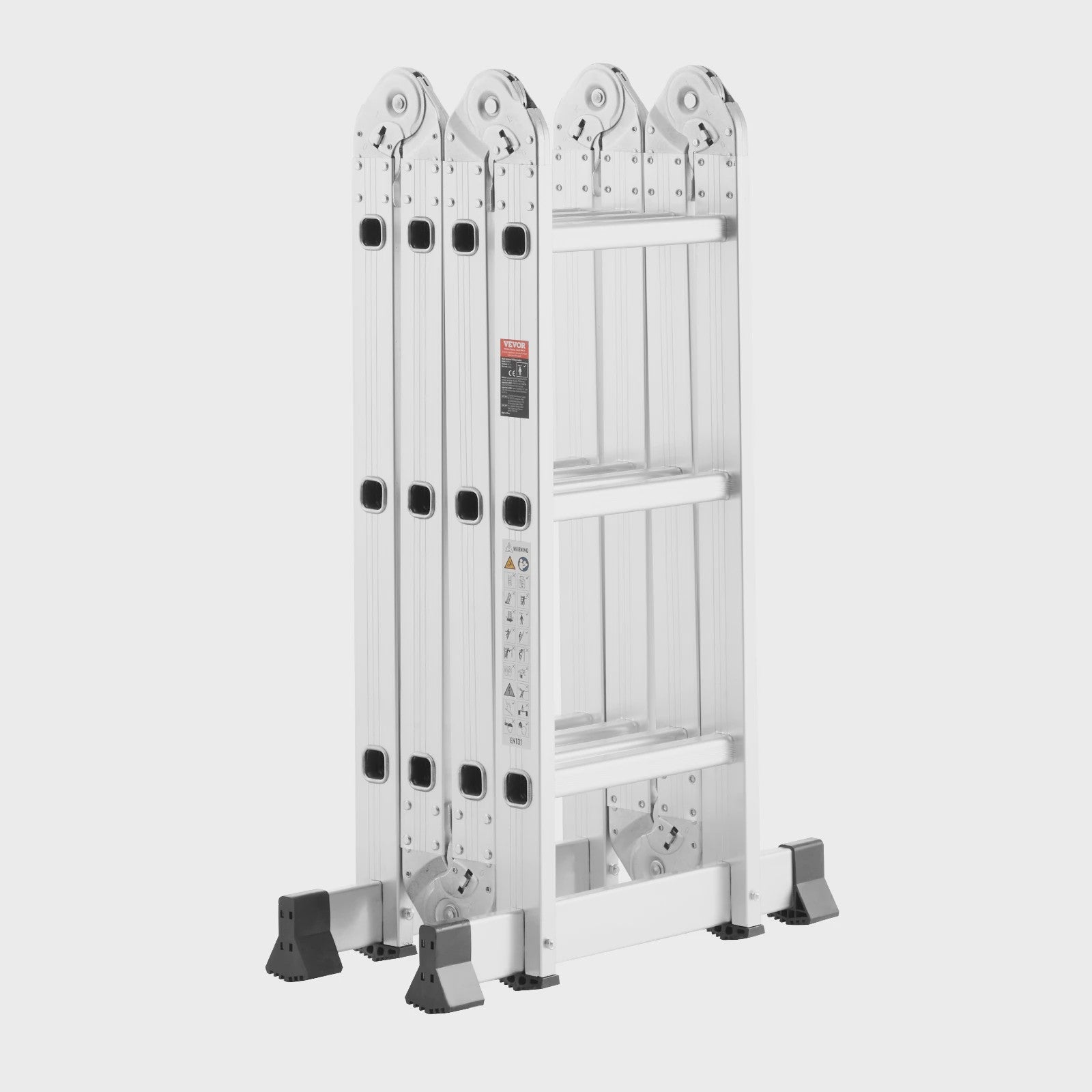 Multifunctionele Vouwladder 7-in-1 - Verstelbaar & Telescopisch voor Huis en Tuin