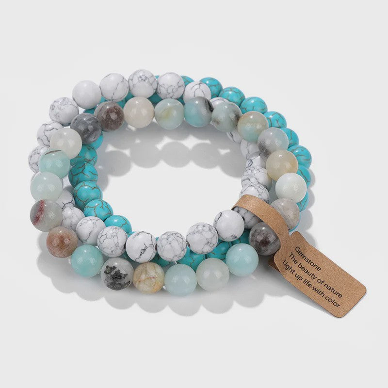 Natuursteen Kristal Kralen Armbanden Set - Amethist & Multi-Layer Combinaties