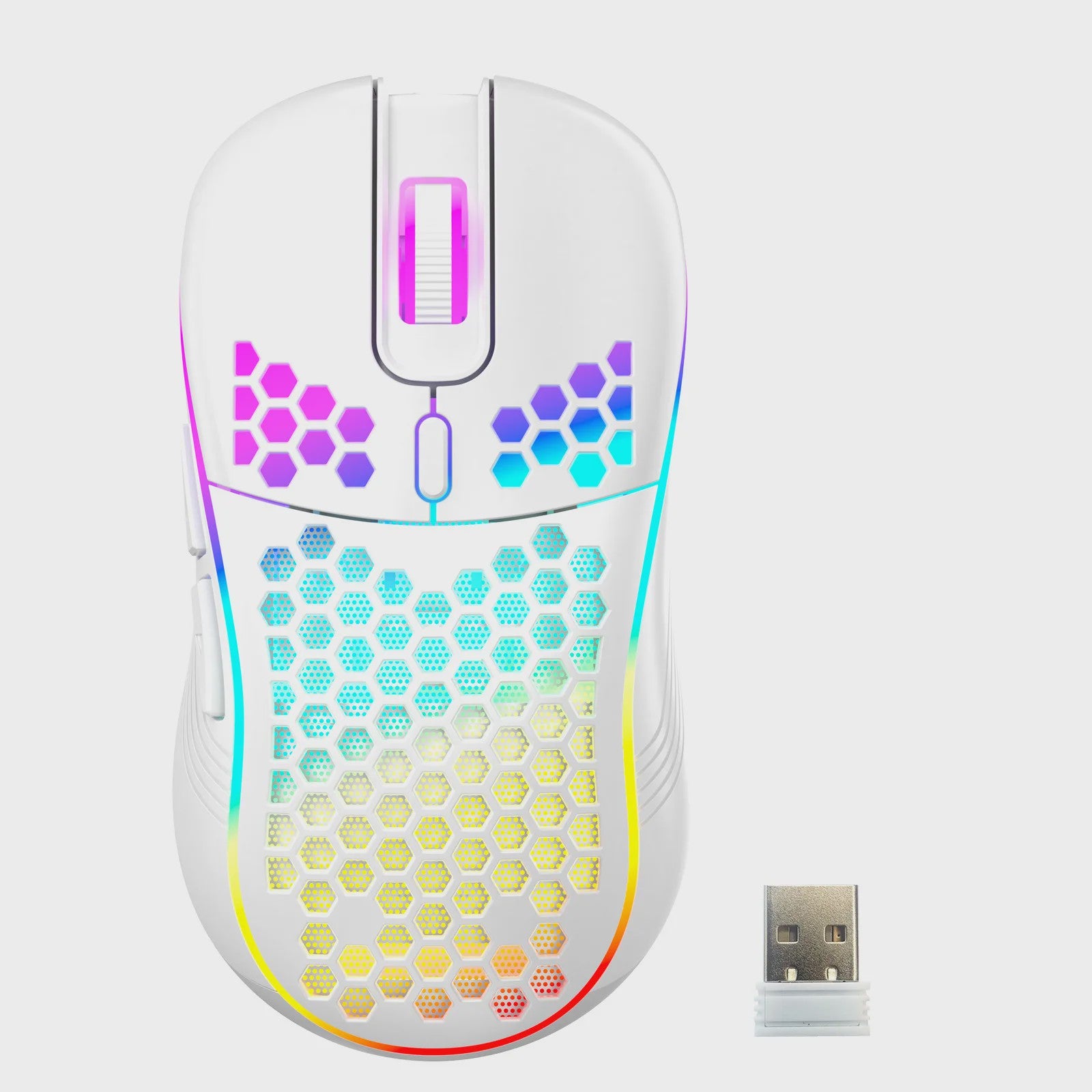 RGB Gaming Muis met Honingraat Design, 7200 DPI, Ergonomisch & Bedraad
