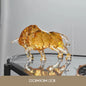 Kristallen Stier Beeldje - Luxe Acryl Ox Sculptuur voor Woonkamer & Kantoor Decoratie