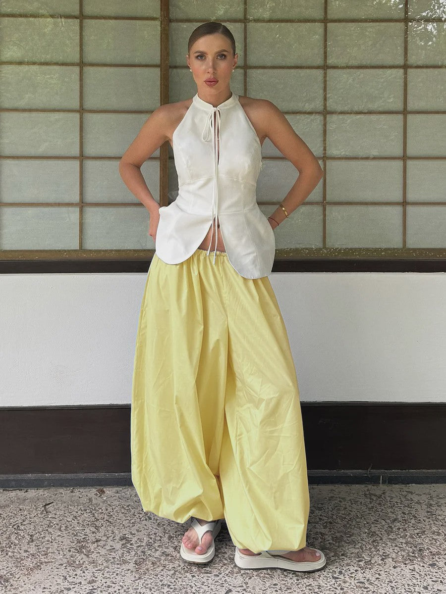 Dames Lantaarnbroek van 100% Katoen - Losse Pasvorm, Street Style