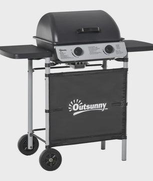 Grote Gasbarbecue met Deksel en Wielen - 5.6kW - 104x49x99cm