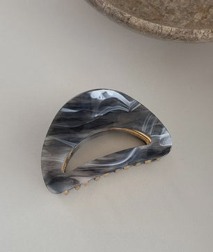 Chique Acetate Haarklem met Metaal - Medium, Stijlvol voor Dames