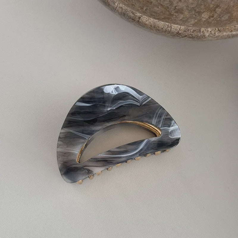 Chique Acetate Haarklem met Metaal - Medium, Stijlvol voor Dames