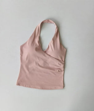 Comfortabele Sport BH met V-hals en Halter Nek - Ademend & Stijlvol
